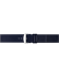 Plain soft calf leather watch strap PARALLEL (so not descending) with stainless steel buckle and soft nubuck lining. - 23184