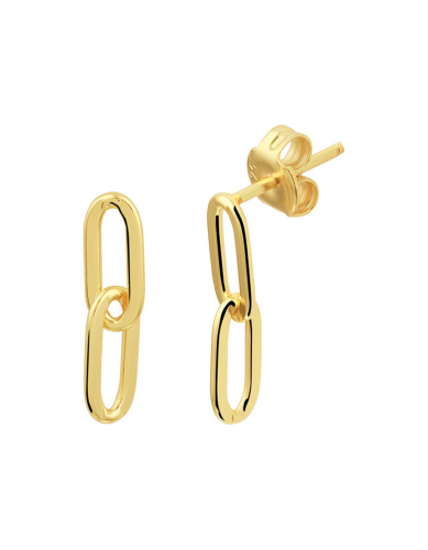 HC Oorhangers, zilver verguld paperclip (lengte 1,6cm.) - 23187