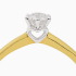 Eclat Ring, 14krt.goud met diamant 0,05ct in hart gezet - 23200