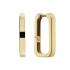 HC Oorringen, zilver verguld hoekig (3x20,5mm.) - 23202