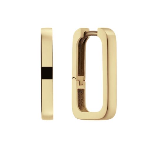 HC Oorringen, zilver verguld hoekig (3x20,5mm.) - 23202