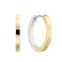 Oorringen, zilver bicolour (1,8x12mm.) - 23204