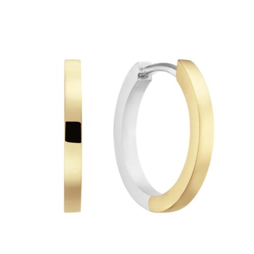 HC Oorringen, zilver bicolour (1,8x12mm.) - 23204