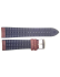 Horlogeband 20mm, Leer met Silicone aan de binnen kant, Bruin - 23229