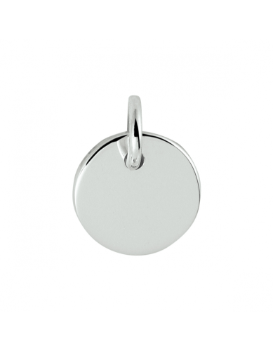 Graveerhanger, zilver gerhodineerd rond (10mm.) - 23236