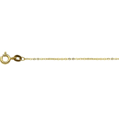 Collier, 14krt.goud ankerschakel 1mm. (lengte 42cm.) - 23249