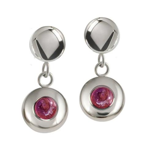 Boccia Oorhangers, Titanium Model 05051-03 met toermalijn (lengte 1,5cm.) - 23257