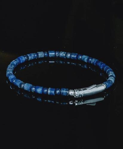 TAJ AMSTERDAM Kralen Herenarmband Nhean met Lapis Lazuli (maat SM: 20,5cm) - 23262