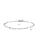 Armband, zilver gerhodineerd paperclip (lengte: 18cm.) - 23275