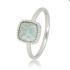 My Bendel Ring, edelstaal  met Amazoniet model Zegelring - 23280