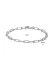 Armband, zilver gerhodineerd paperclip (lengte:18 cm.) - 23296