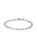 Armband, zilver gerhodineerd paperclip (lengte:18 cm.) - 23296