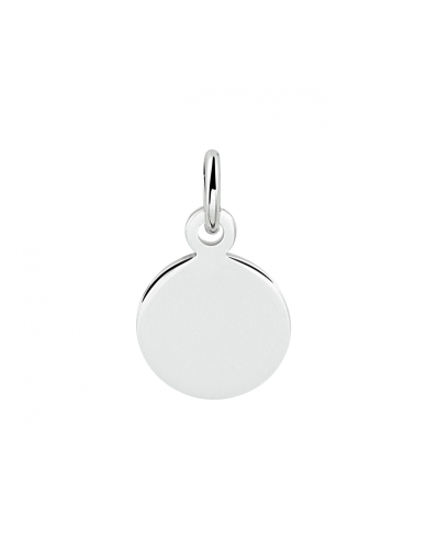 Graveerhanger, zilver gerhodineerd rond (9mm.) - 23324