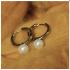 My Bendel Oorringen, edelstaal verguld met glasparel (16x2mm.) - 23331