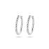 Oorringen, zilver gerhodineerd tors (15x2mm.) - 23339
