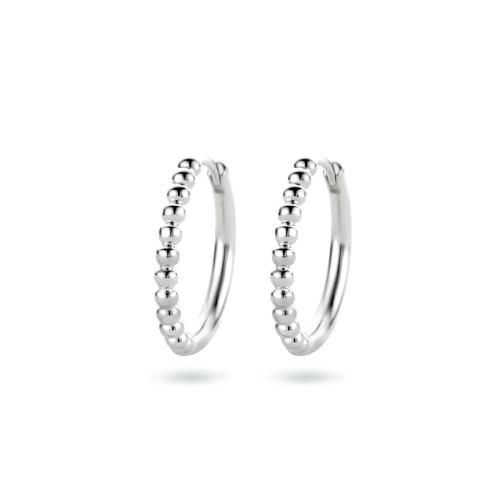Oorringen, zilver gerhodineerd tors (15x2mm.) - 23339