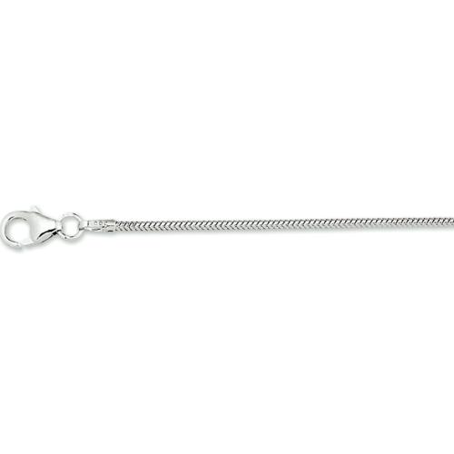 HC Collier, 14krt.witgoud slangenschakel 1,2mm. (lengte: 42cm.) - 23343