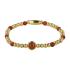 My Bendel Armband, elastische edelstaal-verguld kralenarmband met Gold Sand Stone - 23369