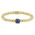 My Bendel Armband, Elastische Edelstaal Vergulde Kralenarmband met Blue Aventurine - 23370