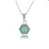 My Bendel Collier met hanger, edelstaal met Amazonite (lengte: 42-47cm.) - 23374