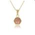 My Bendel Collier met hanger, edelstaal verguld met Rhodonite  (lengte: 42-47cm.) - 23375