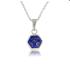 My Bendel Collier met hanger, edelstaal met Lapis Lazuli  (lengte: 42-47cm.) - 23377