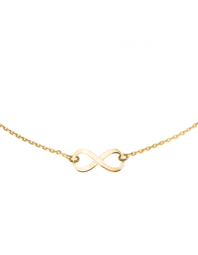 HC Collier, zilver verguld infinity (41-45cm.) - 23393