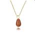 My Bendel Collier met hanger, edelstaal verguld met Gold Sandstone (lengte: 42-47cm.) - 23404