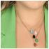 My Bendel Collier met hanger, edelstaal verguld met Blue Howlite (lengte: 42-47cm.) - 23405