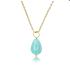 My Bendel Collier met hanger, edelstaal verguld met Blue Howlite (lengte: 42-47cm.) - 23405