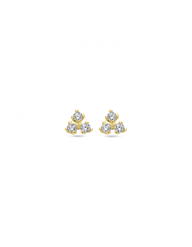 Oorknoppen, 14krt.goud met zirkonia - 23416