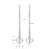 HC Oorhangers, zilver doortreksysteem met hart (9cm.) - 23424