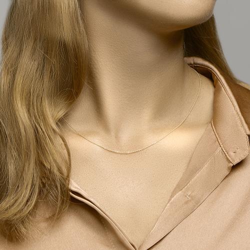 Collier, zilver verguld ankerschakel  (41-45cm.) - 23425