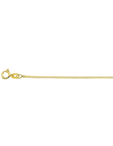 Collier, zilver verguld gourmette (41-45cm.) - 23426