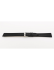 Extra lang Bull Grain kalf lederen horlogeband, Italiaans leer. Zwart - 23445