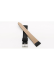 Extra lang Bull Grain kalf lederen horlogeband, Italiaans leer. Zwart - 23445