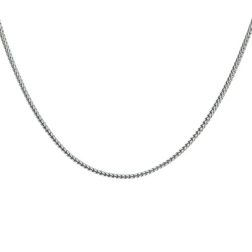 HC Collier, zilver/oxi vossestaart 1,6 mm (lengte 50cm.) - 23562