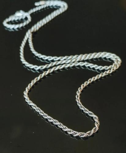TAJ AMSTERDAM Zilveren Ketting Stelvio rope 2,5mm. (lengte:65cm) - 23565