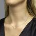 Collier, 14krt.goud met ovaal plaatje (lengte: 43-45cm.) - 23576