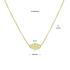 Collier, 14krt.goud met ovaal plaatje (lengte: 43-45cm.) - 23576