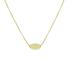 Collier, 14krt.goud met ovaal plaatje (lengte: 43-45cm.) - 23576