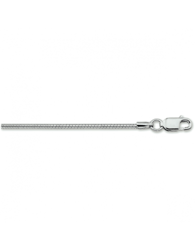 Collier, zilver gerhodineerd slang 1,6 mm (lengte: 50cm.) - 23591