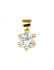 HC Hanger, 14krt.goud met zirkonia (4,5mm.) - 23610