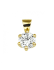 HC Hanger, 14krt.goud met zirkonia (4,5mm.) - 23610