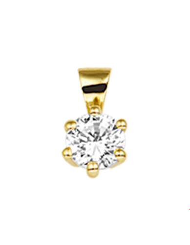 HC Hanger, 14krt.goud met zirkonia (4,5mm.) - 23610