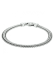 Armband, zilver/oxi vossestaart 6,5 mm (lengte: 19cm.) - 23621