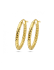 HC Oorringen, zilver verguld ovaal gediamanteerd (29,5x3mm.) - 23623