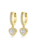 HC Oorringen, zilver verguld hart zirkonia (11,5x2mm.) - 23624