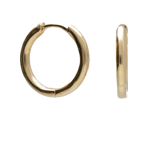 BY NIKKI Oorringen, zilver verguld  (diameter: 15mm.) - 23673