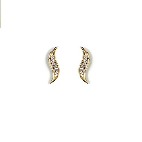Zinzi Oorknoppen, model ZGO516 14krt.goud met zirconia (9mm.) - 23698